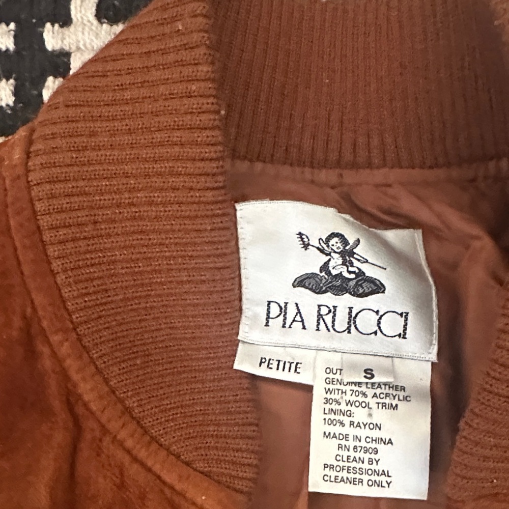 Vintage Brown Suede Bomber Jacket - Picture 2 of 6